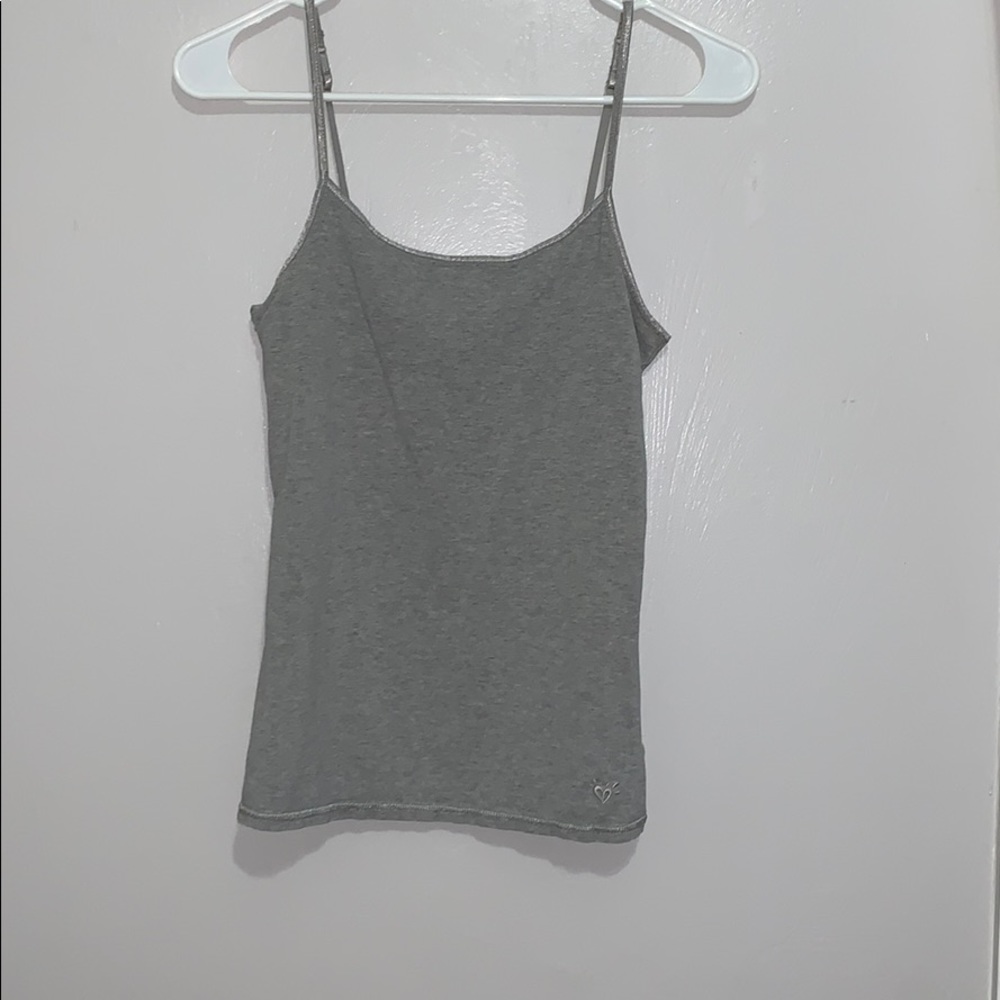 Grey spaghetti strap tank top